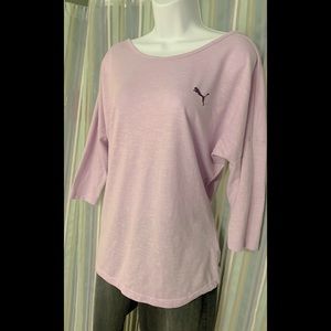 PUMA quarter sleeve yoga top